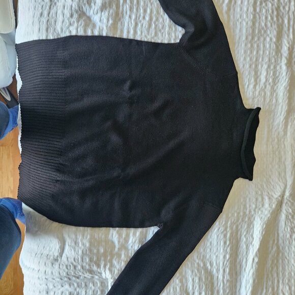 French Connection Soft Rollneck Sweater - Black Size L - Picture 3 of 11